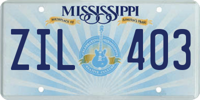 MS license plate ZIL403