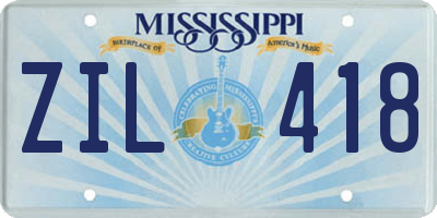 MS license plate ZIL418