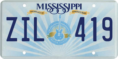 MS license plate ZIL419