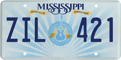 MS license plate ZIL421
