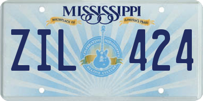 MS license plate ZIL424