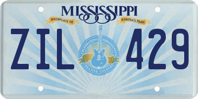 MS license plate ZIL429