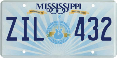 MS license plate ZIL432