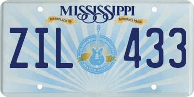 MS license plate ZIL433