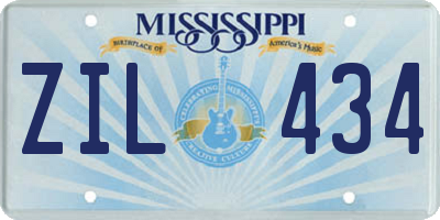 MS license plate ZIL434