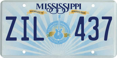 MS license plate ZIL437