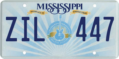 MS license plate ZIL447