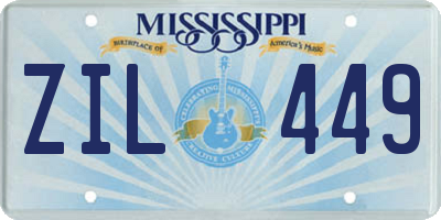 MS license plate ZIL449