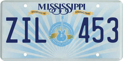 MS license plate ZIL453