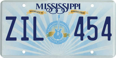 MS license plate ZIL454