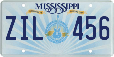 MS license plate ZIL456