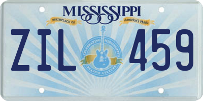 MS license plate ZIL459