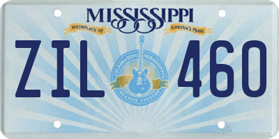 MS license plate ZIL460
