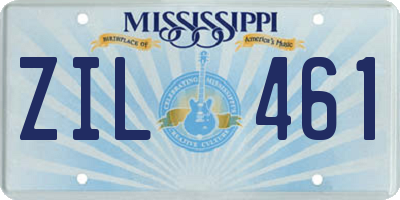 MS license plate ZIL461