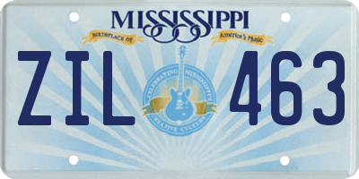 MS license plate ZIL463