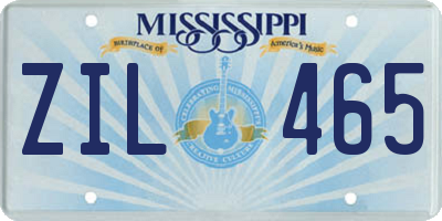 MS license plate ZIL465