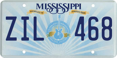MS license plate ZIL468