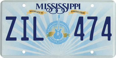 MS license plate ZIL474