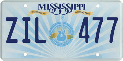 MS license plate ZIL477