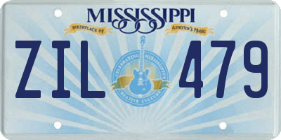 MS license plate ZIL479