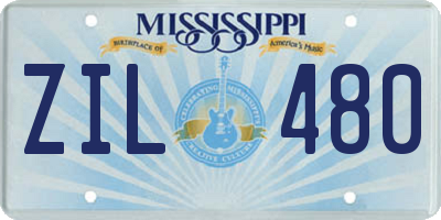 MS license plate ZIL480