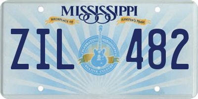 MS license plate ZIL482
