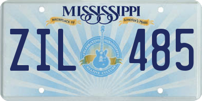 MS license plate ZIL485