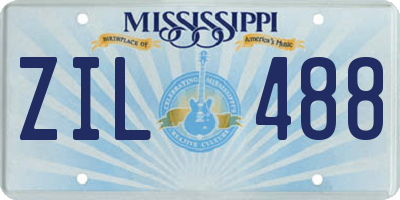 MS license plate ZIL488