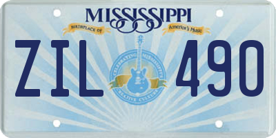 MS license plate ZIL490