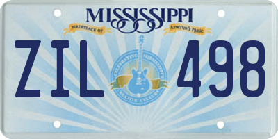MS license plate ZIL498