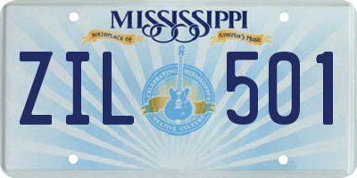 MS license plate ZIL501