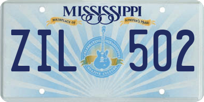 MS license plate ZIL502