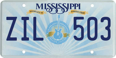MS license plate ZIL503