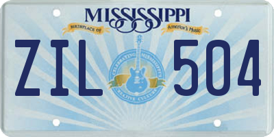 MS license plate ZIL504