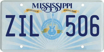 MS license plate ZIL506