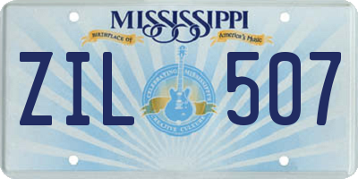 MS license plate ZIL507
