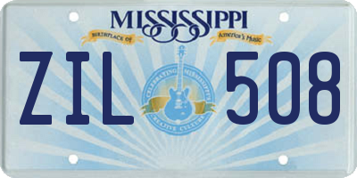 MS license plate ZIL508