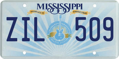 MS license plate ZIL509