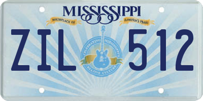 MS license plate ZIL512