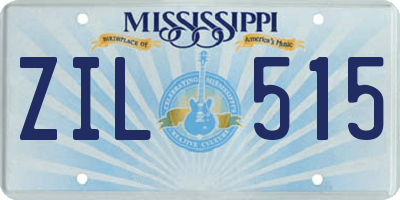 MS license plate ZIL515