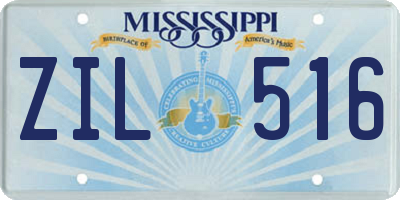 MS license plate ZIL516