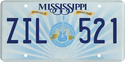 MS license plate ZIL521