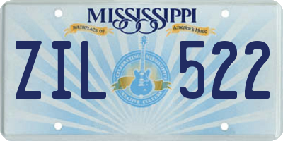MS license plate ZIL522