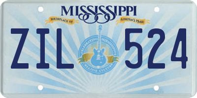 MS license plate ZIL524