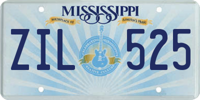MS license plate ZIL525