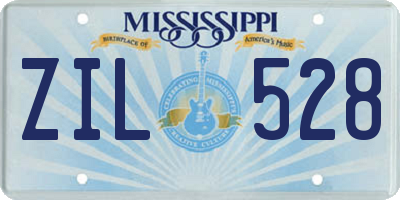 MS license plate ZIL528
