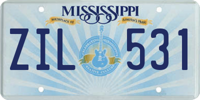 MS license plate ZIL531