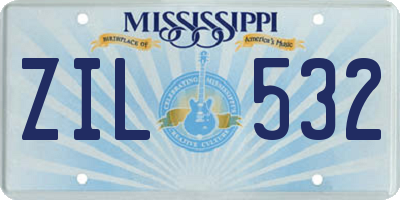 MS license plate ZIL532
