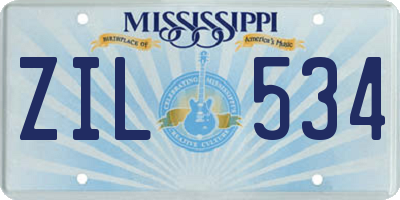 MS license plate ZIL534