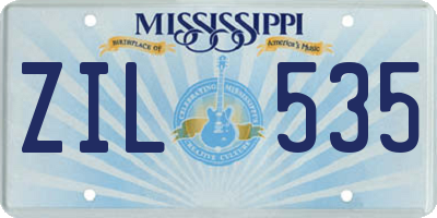 MS license plate ZIL535